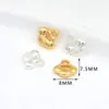 Colgante Pequeño de Ábaco con Carácter de Fortuna de Oro Real Chapado en Oro de 18 Quilates para Joyería DIY, Dijes Pequeños, Aretes, Colgantes para Orejas, Pulseras, Collares D105