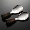 Cuchara Vertical para Arroz con Mango de Madera, Cuchara para Arroz de Acero Inoxidable, Cuchara para Arroz Antiadherente, Cuchara para el Hogar, Paleta para Arroz para Arrocera