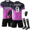 Uniforme de Treino de Futebol 2526 Real Madrid Edição Especial Padrão Dragão Uniforme de Futebol Preto Roxo Não. Camisa 9 Mbappe 5 Bellingar