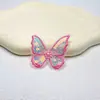 Bordado computadorizado borboleta conta de mão roupa acessórios DIY adesivos patch flor estilo chinês distintivo Hanfu bordado adesivos de pano