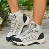 Nuevos zapatos de exterior para parejas, botas de senderismo de corte medio, zapatos de trekking, zapatillas deportivas, zapatos unisex transpirables, zapatos de senderismo ligeros transfronterizos