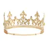 Elegante Tiara Dourada Vintage com Strass Champagne Coroa de Rei Retrô com Pontas Afiadas Tamanho Ajustável Adorno de Cabeça de Rainha para Casamentos Desfiles Festas e Ocasiões Especiais