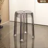 Taburete Acrílico Nórdico, Taburete Transparente de Plástico Torbellino, Taburete Redondo Grueso Apilable para el Hogar, Silla Simple para Sala de Estar y Comedor