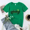 Feriado Independente de Comércio Exterior de 2025 Criativo St. Camiseta Casual Solta de Manga Curta Estampada para o Dia de São Patrício para Homens e Mulheres