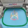 Máquina de Bordar Computadorizada Industrial de Cabeça Única Totalmente Automática QHM Bordado Plano Bordado de Chapéu Bordado para Vestuário Pronto Bordado Máquina de Bordar Privada