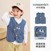 Colete Jeans Kaka Panda Infantil para Meninas, Blusa Casual de Outono para Meninos, Colete de Bebê, Roupa Infantil