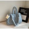 Bolso Cubo Casual de Gran Capacidad Coreano 2026 Nuevo Elegante Nicho Bolsa Nube Bolso de Mano de Tela Bolso de Hombro Cruzado