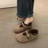 Zapatos de Algodón Birkenstock para Mujer Estilo Bosque con Aumento de Altura, Cobertura Total, Felpa, Forro Polar, Zapatos Peludos para Otoño/Invierno 2026, Mocasines, Zapatos de Algodón Wanwan