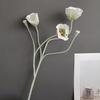 Flor Simulada Flocado Amapola Amapola Escandinavo Simple Hogar Habitación Modelo Diseño Boda Decoración Flor Artificial Mayoreo