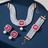 Europeu e Americano de Luxo Multi-camada Imitação de Pérola Geométrica Brincos Pulseira Colar Moda Design Exagerado Colar Feminino
