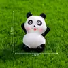 Terrario de musgo, figura de panda creativa y adorable para hacer té alrededor de una estufa, accesorios de decoración DIY, adornos en miniatura