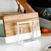Estante para Tabla de Cortar de Hierro Estilo Japonés Directo de Fábrica Hogar Cocina Pequeña Acabado Tabla de Cortar Tabla de Cortar Estante de Almacenamiento para Escurrir