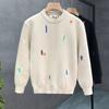 Suéter nuevo para hombre, otoño e invierno, cálido, sencillo, informal, combinable, interior coreano, de punto, de moda, suelto y de moda.