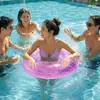 Flotador Inflable Morado Brillante con Lentejuelas, Popular para Sesiones de Fotos y Diversión en la Piscina