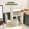 Estante de Almacenamiento para Escritorio Extensible Estación de Trabajo de Oficina Esencial Gran Capacidad Multicapa Organizador de Papelería y Artículos Varios de Escritorio