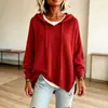 Moda europea y americana para mujer 2026 Sitio independiente de Amazon nuevo suéter de punto con capucha y cordón de manga larga prenda exterior holgada