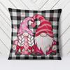 Funda de Almohada de Lino Estampada para el Día de San Valentín Transfronterizo de Amazon Nórdica Hogar Sofá Sala de Estar Almohada Funda de Cojín para Coche