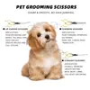 Set de tijeras profesionales para el aseo de mascotas, herramientas de limpieza y aseo para mascotas, tijeras negras y doradas para gatos y perros
