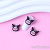 Linda mini cara de muñeca de dibujos animados joyería para uñas tridimensional castor oso perro resina pequeños accesorios accesorios para uñas venta al por mayor