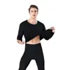 Conjunto de Ropa Interior Térmica Engrosada para Hombre para Otoño e Invierno, Color Sólido Cuello Redondo Forro Polar Cómodo Conjunto Térmico Engrosado