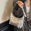 Bolsa Transversal Pequena de Fragrância para Mulheres 2025 Nova Tendência da Moda Bolsa de Axila Losango Design Nicho Bolsa de Ombro Simples