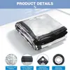 Red de sombreado de papel de aluminio engrosado y encriptado, resistente a altas temperaturas, sellada en los bordes y perforada, para patio, cochera y protección solar y aislamiento térmico para exteriores
