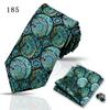 Corbata de alta gama para negocios, pañuelo de bolsillo, 3 piezas, regalo para hombre, vestido de boda, corbata de poliéster de seda, corbata de traje