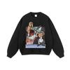 Moletom com capuz masculino, estilo hip hop antigo, estilo europeu e americano, estampa jato direto, vintage, lavado, hip hop, moderno