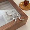 Pendientes irregulares tridimensionales giratorios de plata esterlina S925 de Suiheng, pendientes exagerados de la industria pesada de moda para mujer, pendientes de moda de alta gama