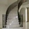 Pasamanos de Escalera de Hierro Forjado Forjado en Francia, Proyecto de Barandillas de Hierro Artesanal de Protección para Escaleras Metálicas Giratorias de Hotel Villa