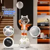 Proyección de cielo estrellado astronauta decoración de sala de estar, gran mueble de TV de pie adorno, regalo de inauguración de casa nueva