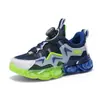 Zapatos Casuales Niños Estudiantes de Primaria Niños Medianos y Grandes Tenis Hebilla Giratoria Niñas Moda Zapatos Casuales Transpirables