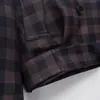 Comercio Exterior Transfronterizo Ropa Femenina Otoño e Invierno 2026 Moda Europea y Americana Versátil Casual Sencilla Chaqueta de Cuadros de Doble Botonadura para Mujer F71199