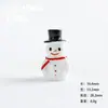 Figura de Muñeco de Nieve de Resina Navideña, Miniatura de Fiesta Invernal, Adorno en Miniatura de Escena de Nieve, Tema Navideño Lindo