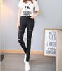 Verão 2020 nova roupa feminina tamanho grande leggings buraco slim calças lápis leggings atacado de fábrica base