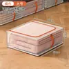 Sacos de armazenamento transparentes para organizar roupas em casa, dobráveis e portáteis, com grande capacidade e recursos à prova de umidade, ideais para guardar roupas de cama.