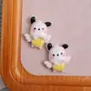 Ángel Lindo Perro Blanco Resina Pegamento de Crema DIY Pasador Funda de Teléfono Pegatina Llavero Colgante Accesorios