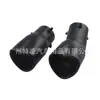 Tubo de Escape de Coche Salida Única Forma de Corazón Estilo Garganta de Cola Accesorios para Coche Acero Inoxidable Boquilla de Escape Negra Tubo de Escape