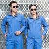 Roupa de Trabalho Primavera e Outono Terno Roupas para Construção de Edifícios Oficina Roupas para Reparo Automotivo Ferramentas de Manutenção Roupa de Seguro do Trabalho Logo Bordado