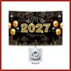 Tecido de Fundo de Ano Novo Personalização Decoração de Festa de Festival Arranjo Exclusivo de Comércio Exterior da Amazon Banner Fonte de Fábrica