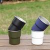 Vaso de Paso Sencillo de Acero Inoxidable Rizado de una Sola Capa Taza de Café para Camping al Aire Libre Vaso de Cerveza de Acero Inoxidable para Bar de Restaurante
