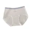 Roupa Íntima Plus Size A370 Lyocell Laço 10A Algodão Puro Forro Antibacteriano Cintura Média Respirável Shorts Triângulo para Meninas