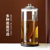 Botella de Vidrio para Vino de Gran Capacidad con Grifo, Tarro de Vino Sellado de Alto Gama de Diámetro Grande, Botella Especial Espesa para Vino de Ginseng y Cuerno