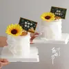 Decoración de Pastel Celebridad de Internet para el Día del Maestro Adornos de Girasol Artificiales Tarjeta de Felicitación Feliz Día del Maestro Enchufe
