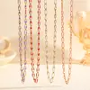 Cadena de Acero Inoxidable Transfronteriza Colorida con Goteo de Aceite Cadena Ovalada Retorcida Collar Cadena Esmaltada Doble Cara Cadena de Clavícula Accesorios
