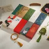 Caja de regalo clásica de papel estilo chino con tapa y base, adecuada para peines, pulseras de semillas de Bodhi y otros artículos; caja de embalaje rectangular, exquisitamente diseñada