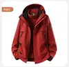 Moda Juvenil Nueva Cortavientos 3 en 1 con Forro de Polar, Engrosado para Calidez, Chaqueta de Viaje Otoño/Invierno, Impermeable y Resistente a los Arañazos