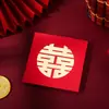 Sobres Rojos de Boda, Sobres Rojos Mini con Estampado Dorado, Nuevos Sobres Rojos de Boda Estilo 2026 con Palabras Felices, Paquetes Rojos para Bloquear la Puerta