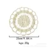 Decoração de Parede Rattan Boêmia Nórdica Ornamento de Parede Redondo para Casa de Hóspedes Sala de Estar Decoração para Pendurar na Parede