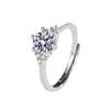 Anillo de Zirconio Huevo de Paloma Geometría Simple Nueva Viva Ocho Corazones Ocho Flechas Mujeres Chapado Plata S925 Anillo de Zirconio Venta al por Mayor